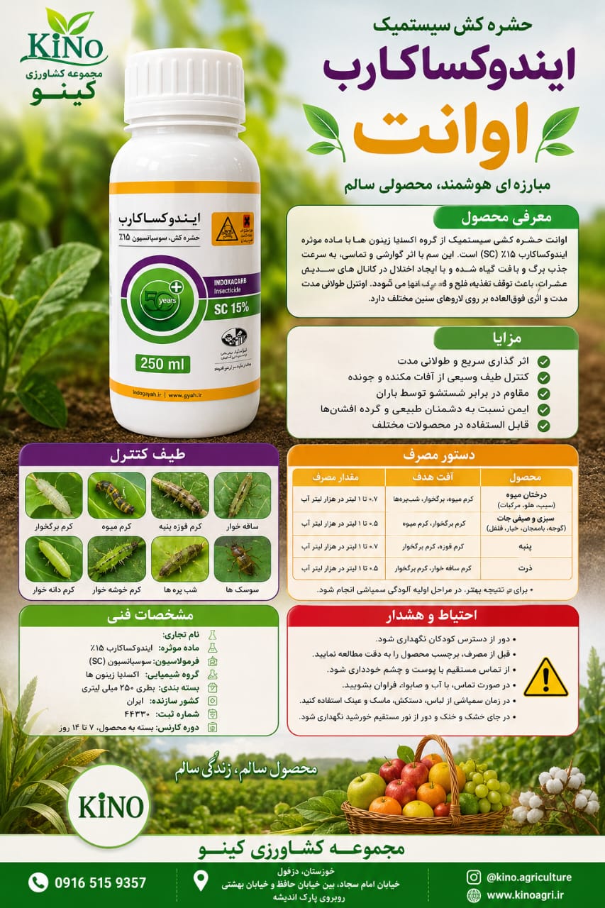 حشره کش تماسی گوارشی آوانت (ایندوکساکارب)